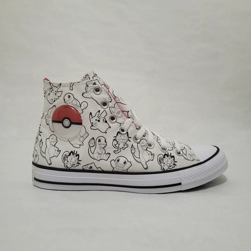 Converse Chuck Taylor All Star Pokémon Poke Ball High Top Sneakers - Picture 9 of 16